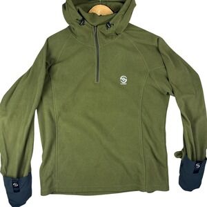 Loki Stealth Cuff All-in-One Fleece Pullover Mens XL Hooded Mask Green